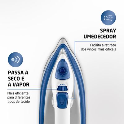 Ferro a Vapor Mondial Branco e Azul 1200W FVN-01-BL 110