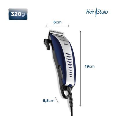 Cortador De Cabelos Hair Stylo Cr7 Mondial Azul e Prata 10W CR-07 220