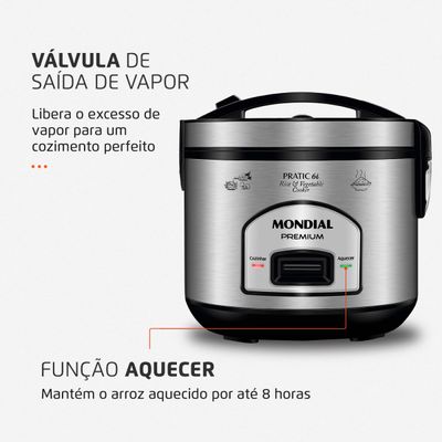 Panela Elétrica Mondial Pratic 6I PE-43-6X 220