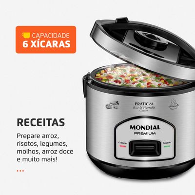 Panela Elétrica Mondial Pratic 6I PE-43-6X 220