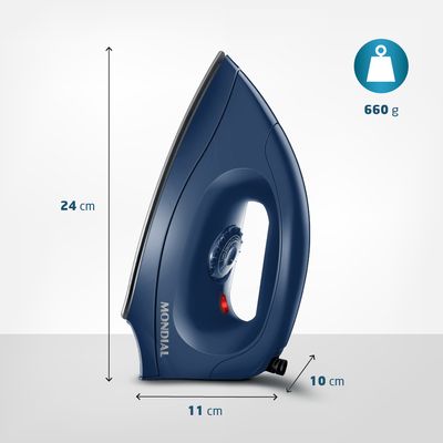 Ferro de Passar a Seco Mondial Azul 1200W FSN-55-BL 220