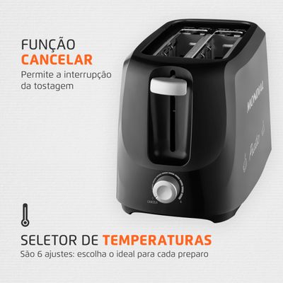 Torradeira de Pães Pratic Mondial - T-18 220