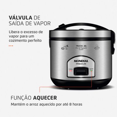 Panela Elétrica Mondial Pratic 10I PE-42-10X 220