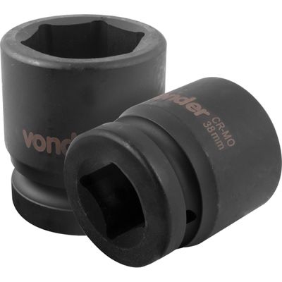 Soquete Sextavado de Impacto 1" 38mm Aço Cromo Vonder