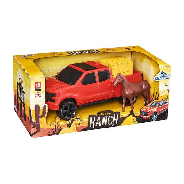 Brinquedo Pick Up Ranch Adijomar com Cavalo