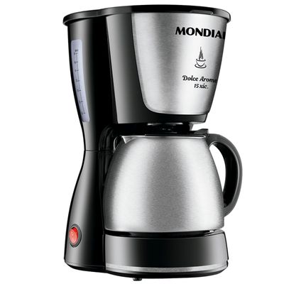 Cafeteira Elétrica Dolce Arome Mondial Preto e Inox 550W C-34JI-15X 110