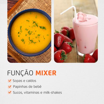 Mixer Turbo 3 em 1  Mondial Preto 350W M-14 110