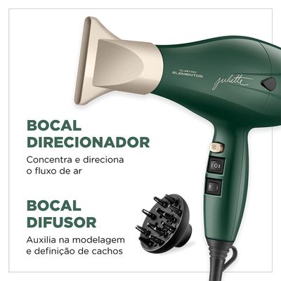 Secador de Cabelo By Juliette Mondial Verde Oliva 2000W SCP-JU-02 110