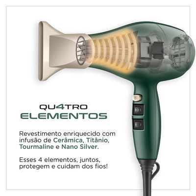 Secador de Cabelo By Juliette Mondial Verde Oliva 2000W SCP-JU-02 110