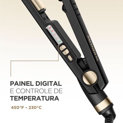 Prancha Alisadora Black Gold Argan Mondial Preto 55W P-30 Bivolt