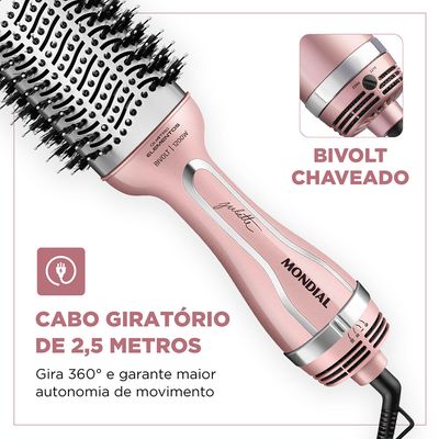 Escova Secadora By Juliette Mondial Golden Rose 1300W ES-JU-01 Bivolt