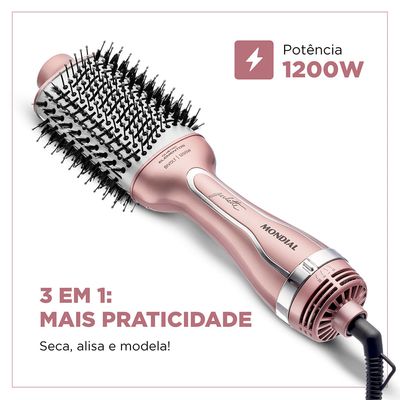 Escova Secadora By Juliette Mondial Golden Rose 1300W ES-JU-01 Bivolt