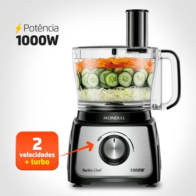 Multiprocessador Turbo Chef 5 em 1 Mondial Preto 1000W MPN-01-B 110