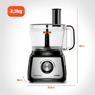 Multiprocessador Turbo Chef 5 em 1 Mondial Preto 1000W MPN-01-B 110