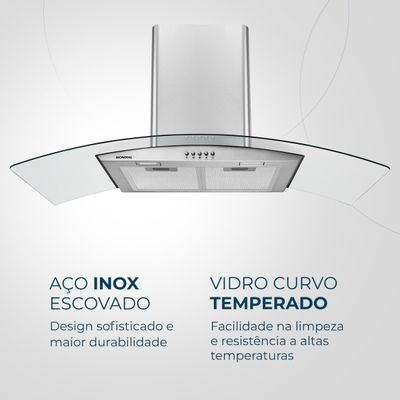 Coifa de Parede Mondial Inox 250W CF90-01 110
