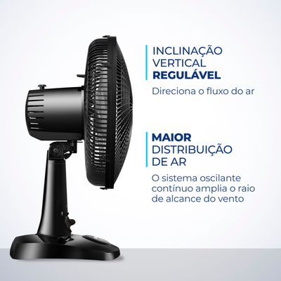 Ventilador de Mesa 30cm Super Power Mondial Preto 60W VSP-30-B 110