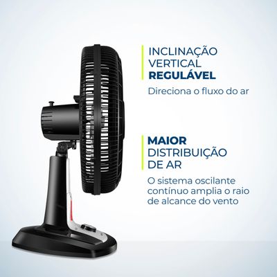 Ventilador de Mesa Mondial Turbo 8 Pás 40 cm Repelente Líquido VTX-40-8P-RL 110