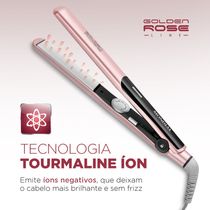 Prancha Alisadora Mondial Golden Rose e Preto 45W P-20