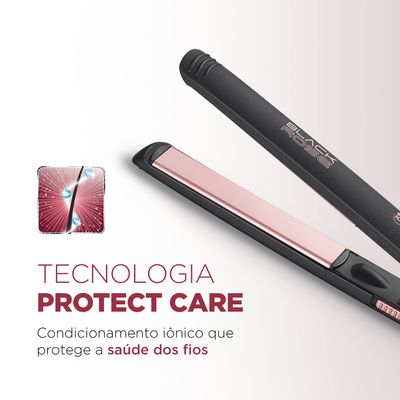 Prancha Alisadora Mondial Preto e Golden Rose 35W P-27 Bivolt