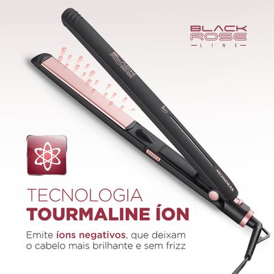 Prancha Alisadora Mondial Preto e Golden Rose 35W P-27 Bivolt