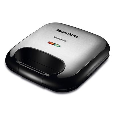 Grill e Sanduicheira Premium Mondial Preto e Inox 750W S-25 110