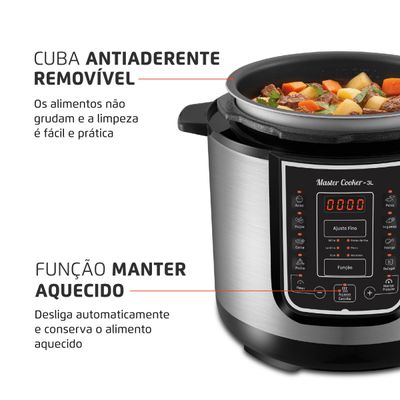 Panela de Pressão Elétrica Mondial Digital Master Cooker PE-40 110