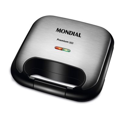 Grill e Sanduicheira Premium Mondial Preto e Inox 750W S-25 110