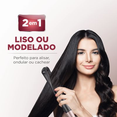 Prancha Alisadora e Modeladora Twist Mondial Grafite e Golden Rose 50W P-29 Bivolt