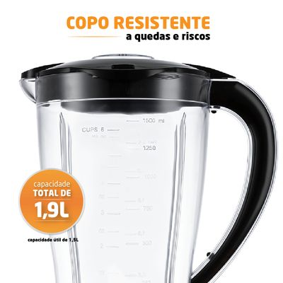 Liquidificador Power 2 Black Mondial Preto e Prata 550W L-28 110