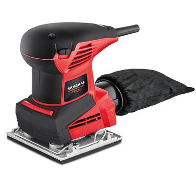 Lixadeira Orbital De 1 e 4 de Lixa Mondial Vermelho 250W FLO-02 110