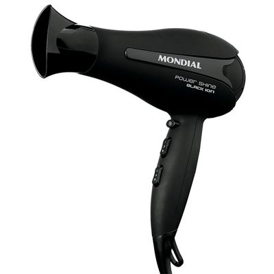 Secador de Cabelos Mondial Power Shine Black Íon 2000W SC-13 110