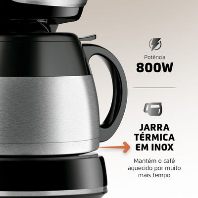 Cafeteira Elétrica Dolce Arome Thermo Mondial Preto 800W C-33 JT 24X 110
