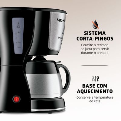 Cafeteira Elétrica Dolce Arome Thermo Mondial Preto 800W C-33 JT 24X 110