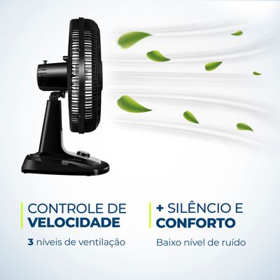 Ventilador 40cm Super Turbo 8 Pás Mondial Preto e Prata 140W VTX-40-8P 110