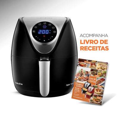 Fritadeira Sem Óleo Air Fryer 3,5L Mondial Preto e Inox 1500W AF-30-DI 110