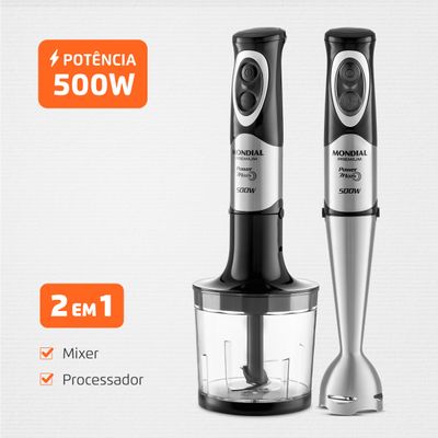 Power Mixer Premium Mondial Preto e Inox 500W M-07 220