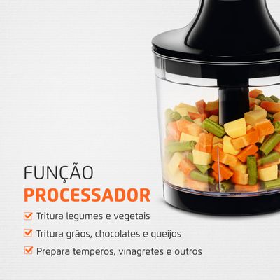 Power Mixer Premium Mondial Preto e Inox 500W M-07 220