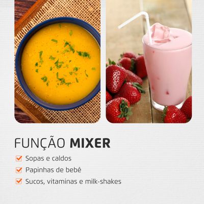 Power Mixer Premium Mondial Vermelho e Inox 500W M-10 220