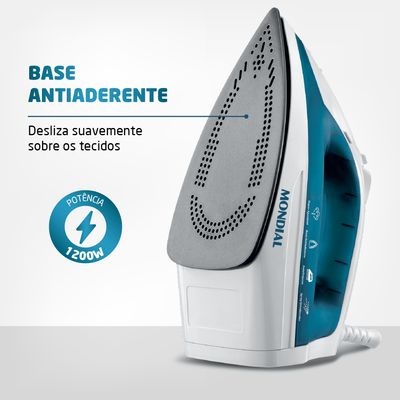 Ferro a Vapor Mondial Azul e Branco 1200W F-32 220