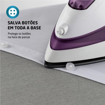 Ferro a Vapor Ceramic Express Mondial Branco e Lilás 1200W F-40 110
