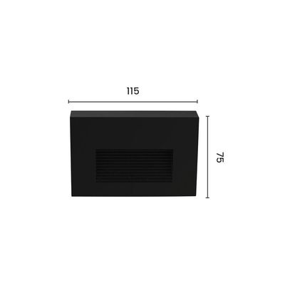 Balizador Astraled Wiley De Sobrepor Led 2w Bivolt Preto 3000k Luz Amarela Bl-6723