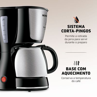 Cafeteira Elétrica Dolce Arome Mondial Preto e Inox 550W C-34JI-15X 220