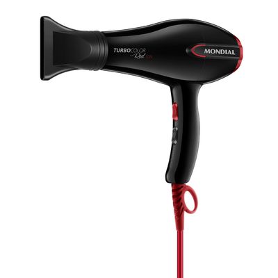 Secador de Cabelos Turbo Mondial Preto e Vermelho 2000W SC-41 220