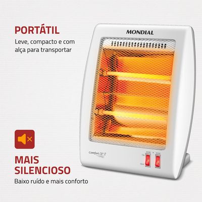 Aquecedor Quartzo Comfort Air II Mondial Branco e Cinza 900W A-15 220