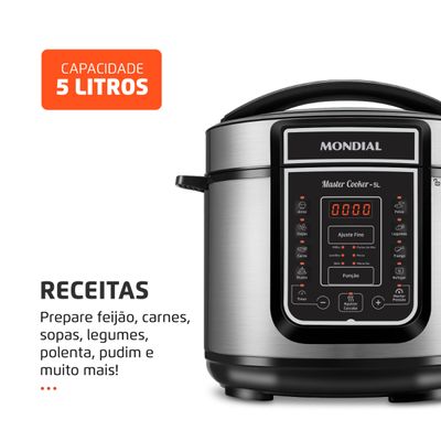 Panela de Pressão Elétrica Mondial  Digital Master Cooker PE-38 220