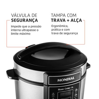 Panela de Pressão Elétrica Mondial  Digital Master Cooker PE-38 220