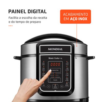 Panela de Pressão Elétrica Mondial  Digital Master Cooker PE-38 220