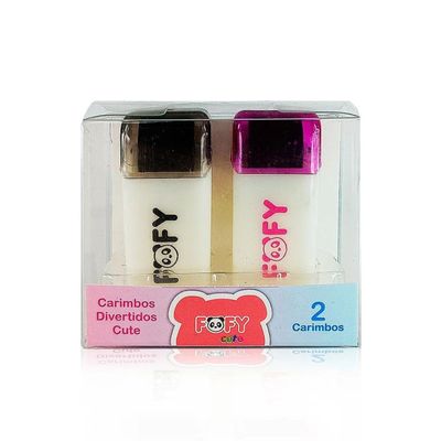 CONJUNTO DE CARIMBOS DIVERTIDOS CUTE - 2 PCS - FF3003 - FOFY