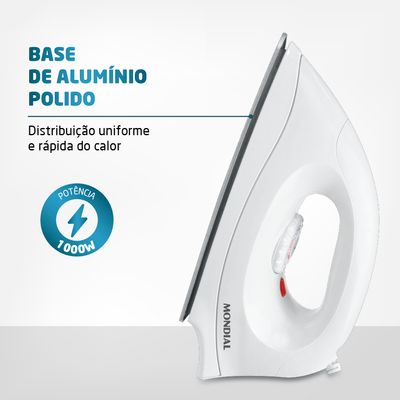 Ferro de Passar a Seco Mondial Branco 1200W FSN-55-W 220