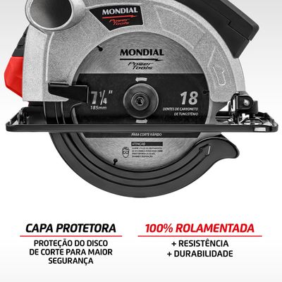 Serra Circular Mondial Vermelho 1500W FSC-03 220